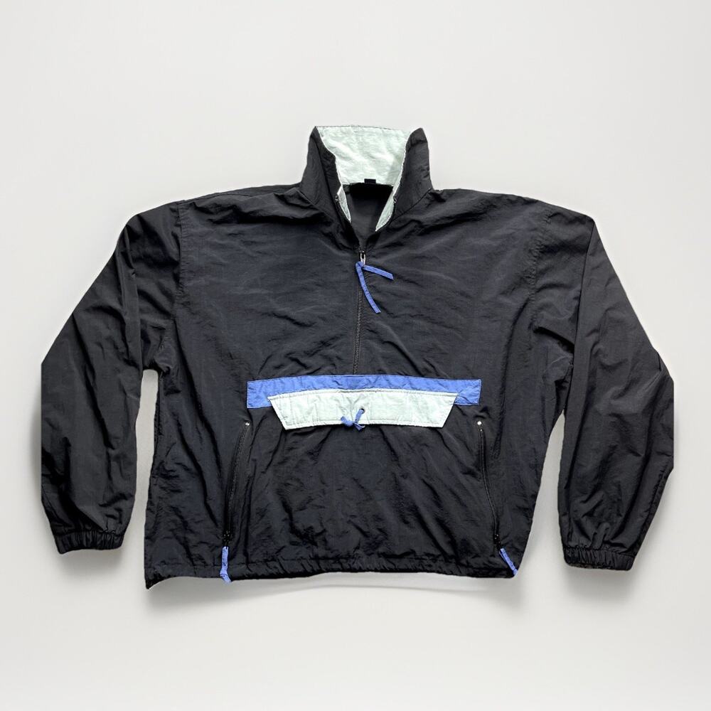 Vintage Aspen Windbreaker 1/4 Zip Men XL Colorblock Nylon Sports Jacket Pullover